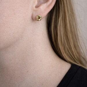 Elegant Gold Knot Stud Earrings